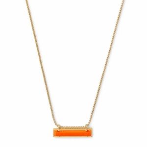 Kendra Scott Gold-plated Orange Leanor Pendant Necklace